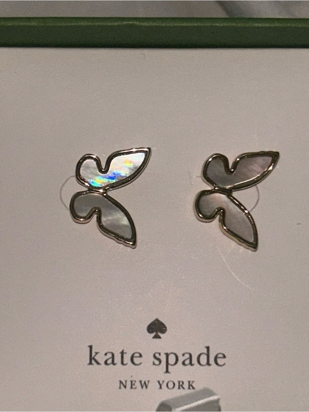 kate spade Gold Butterfly Stud Earrings with Mother-of-Pearl